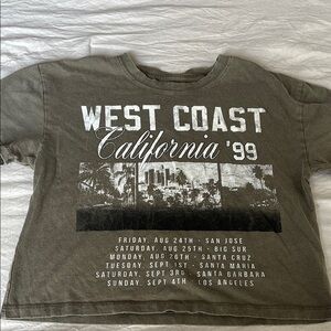 Green California Graphic Short Sleeve Tee